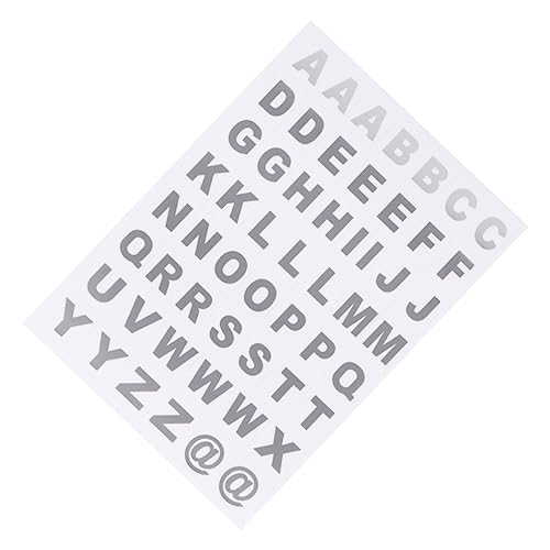 TOYANDONA 25 Blatt Buchstabenaufkleber Alphabet -Aufkleber Englischer Briefaufkleber transparenter Aufkleber Silber von TOYANDONA