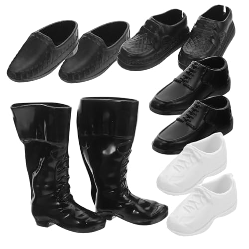 TOYANDONA 25 Paare Puppenverkleidungsschuhe Puppenhaus -Requisiten Actionfiguren-Schuhe Mini-puppenschuh Babydoll-Schuhe Schuhe Für Puppen Puppe Winzige Schuhe Miniaturschuh Plastik Schwarz von TOYANDONA