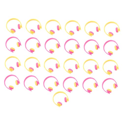 TOYANDONA 25 STK Mini-Kopfhörer-Modell elegant Geschenke für Kinder Headset-Modell Haushaltsgegenstände Modelle puppenhaus kopfhörer Form verzierung kleines Hauszubehör draussen schmücken von TOYANDONA