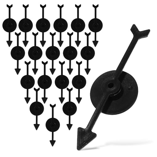 TOYANDONA 25 Stück Rotierendes Brettspielzubehör für Spiele Saugnapf Party Pfeilspiel- für Spinnen drehpfeil sankastenspielsachen Spiel Plastikspiel Pfeilrotation Black von TOYANDONA