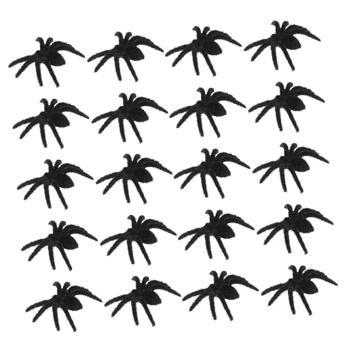 TOYANDONA 25 Stück Teiliges Halloween Spinnen mit Realistischem Flaum Detailgetreue Haarige Deko Spinnen für Innen Außen Vielseitige Gruselige Halloween Deko für Party von TOYANDONA