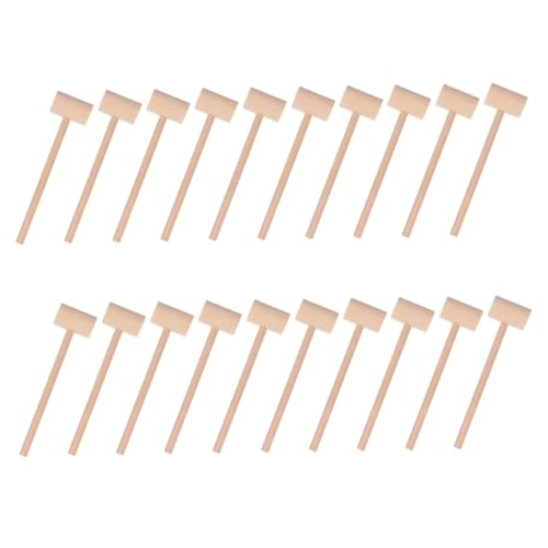 TOYANDONA 25 Stück Teiliges Mini Holzspielzeug Hämmer Natürliche Kleine Holzklöppel für Leicht Robust für Basteln Lernspiele Partys und Kreative Hand Auge Koordination von TOYANDONA