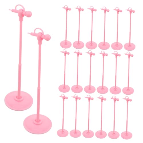 TOYANDONA 25 Stück Teiliges Puppenhaus Zubehör Miniatur Mikrofon mit Ständer Pinke Mini Musikinstrumente für Spielzimmer Stabile Kleine Bühnenrequisite für Rollenspiele und Kreative von TOYANDONA