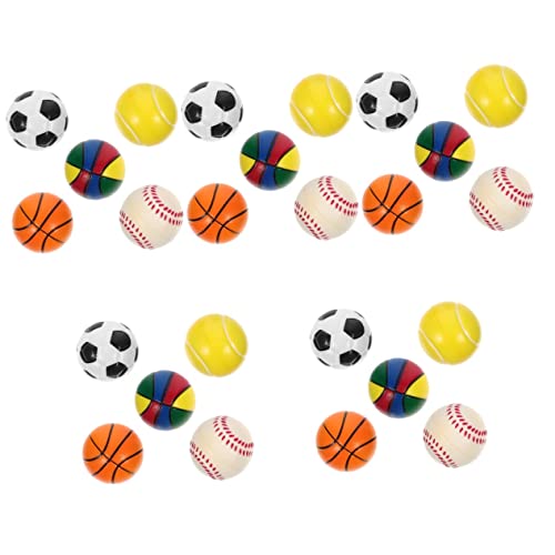 TOYANDONA 25 Stück Teiliges Sportsball Stressbälle aus Weichem PU Schaum Mini Basketball Fußball Baseball Tennisbälle Leichtes für Stressabbau und Sportfans von TOYANDONA