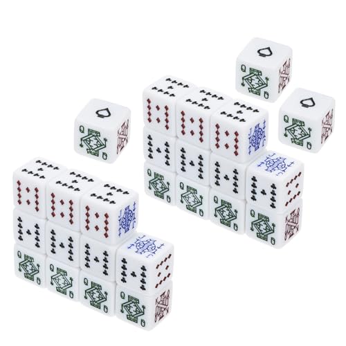 TOYANDONA 25 Stück Teiliges Würfelspielset Poker Dice aus Robustem Acryl Weiße Würfel mit Eckigen Kanten Standardisierte Spielwürfel für Kartenspiele Familienunterhaltung und Partyspaß TOYANDONA 25 Stück Teiliges Würfelspielset Poker Dice aus Robustem Acryl Weiße Würfel mit Eckigen Kanten Standardisierte Spielwürfel für Kartenspiele Familienunterhaltung und Partyspaß von TOYANDONA