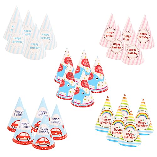TOYANDONA 25 Stücke Geburtstag Party Hüte Papier Spitz Hüte Für Jungen Und Mädchen Spaß Bequem TOYANDONA 25 Stücke Geburtstag Party Hüte Papier Spitz Hüte Für Jungen Und Mädchen Spaß Bequem von TOYANDONA