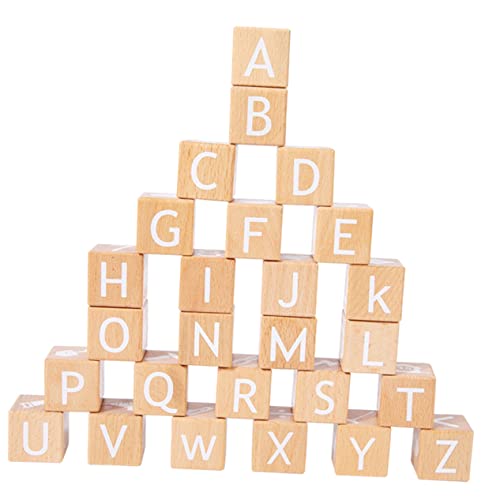 TOYANDONA 26 Teiliges Alphabet Blöcke Kinderspielzeug Buchstaben Lernspielzeug Pädagogisches Alphabet Buchstabenverzierungen Tragbares Alphabet Englisches Buchstaben von TOYANDONA