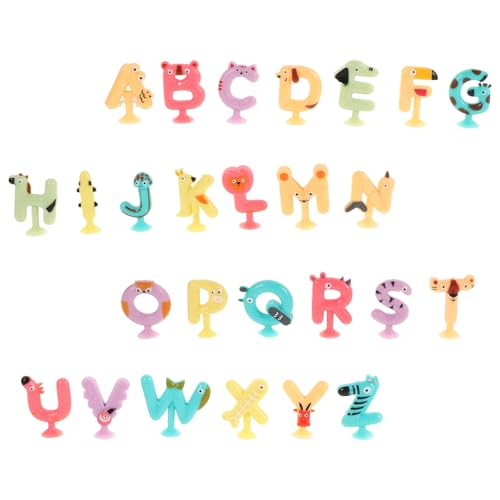 TOYANDONA 26-teiliges Alphabet-saugspielzeug, Tiere, Spielzeug-Set, Pädagogische Rechtschreib-lernspiele von TOYANDONA