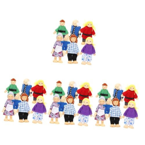 TOYANDONA 28 STK kleines Puppenspielzeug interaktives Spielzeug Kinder Puppen Kinderspielzeug Spielzeug für Kleinkinder Rollenspielzeug für die Familie Familienpuppen für Kleinkinder Mini von TOYANDONA