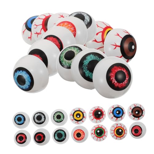 TOYANDONA 28 Stück Teiliges Halloween Auge Rund Realistische Gruselige DIY Bastelaugen für Spukhaus Dekorationen und Horror Puppenhandwerk Zubehör von TOYANDONA