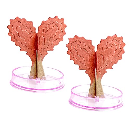 TOYANDONA Kleiner Wachsender Papier Baum Selbstgemacht Spielzeug für Kinder Herzförmiger Papierbaum Kreatives Sichere Materialien 2 Satz für Valentinstag von TOYANDONA