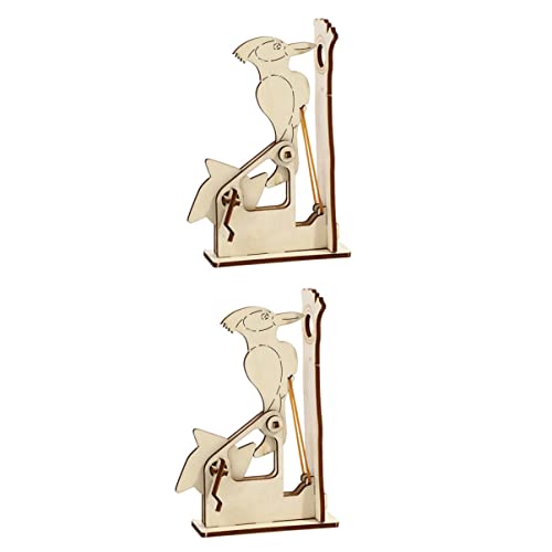 TOYANDONA 2Sätze Holz Puzzle DIY Specht Modell Montierbares Holzpuzzle für Kreativität und Problemlösungsfähigkeiten von TOYANDONA