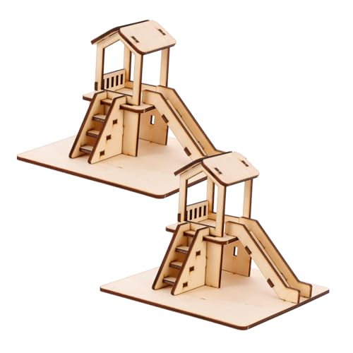 TOYANDONA 2Sätze Holzspielzeug DIY Selbstmontierendes Puzzle Für Pädagogisches Lernspielzeug Kreatives BAU Mit Kinderspielzeug Jahren von TOYANDONA