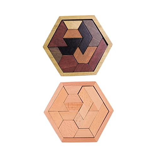 TOYANDONA 2Sätze Teiliges Hexagon Puzzlespiel aus Holz für Montessori Lernspielzeug Hand Augen Koordination und Kreativität für Jungen und Ab Jahr TOYANDONA 2Sätze Teiliges Hexagon Puzzlespiel aus Holz für Montessori Lernspielzeug Hand Augen Koordination und Kreativität für Jungen und Ab Jahr von TOYANDONA