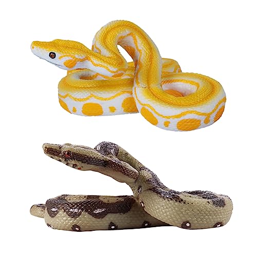 TOYANDONA 2St Boa Constrictor mit hoher Simulation Modell Schlangenfigur grünes kinderspielzeug für Lernspielzeug Simulationsschlange knifflige Schlangenrequisiten von TOYANDONA