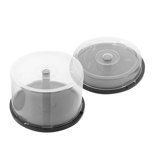 TOYANDONA DVD-aufbewahrungsbox 2er-Set Cd-hüllen Mit Großem Fassungsvermögen Für DVDs Cd-aufbewahrungshülle Runde Cd-aufbewahrung von TOYANDONA