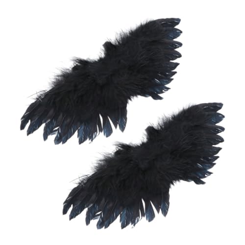 TOYANDONA 2St Engelsflügel Plus DIY-Anhänger Wunder Frauen Miniflügel weihnachtsdeko Halloween Dekoration Christmas Decoration weinachtsdeko Party-Requisite dekorativer Flügel Plastik Black von TOYANDONA
