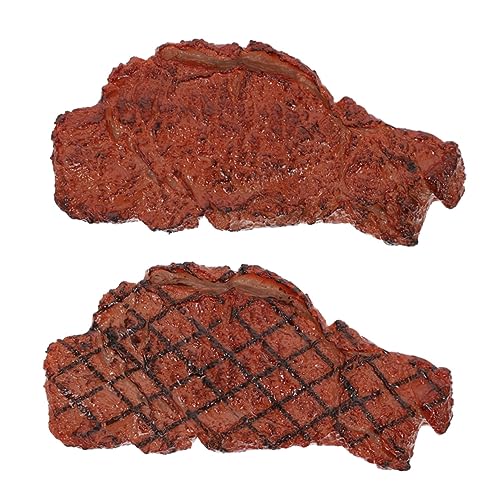 TOYANDONA 2St Food-Modell für kinderspielzeug kinderknallzeug -Steak spielsachen Essen künstlich Gekochtes Steak-Modell Kochspielzeug Plastik Brown TOYANDONA 2St Food-Modell für kinderspielzeug kinderknallzeug -Steak spielsachen Essen künstlich Gekochtes Steak-Modell Kochspielzeug Plastik Brown von TOYANDONA
