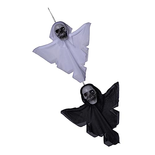 TOYANDONA 2St Gruselige Halloween-Requisiten Geist Aufkleber beängstigend Maske Halloween deko Halloween-Dekoration Halloween-Spukhausdekorationen Party schrecklicher Anhänger Plastik von TOYANDONA