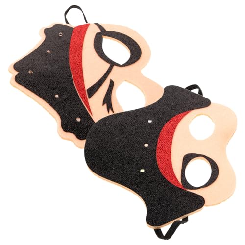 TOYANDONA 2St Halbmaske für halloween masken halloweenmaske hallowen masks Maskerade Masken Silberne Maskerademaske LED-Maske Halloween Photo Booth Requisiten für Erwachsene gefühlt von TOYANDONA