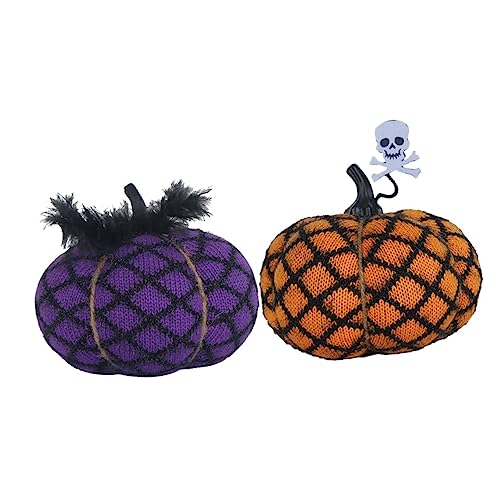 TOYANDONA 2St Halloween-Kürbisspielzeug für entzückendes Kürbiskissen Mit Kürbis gefülltes Wurfkissen Halloween Party Dekoration gefülltes Halloween-Kissen Sofa-Kürbis- von TOYANDONA