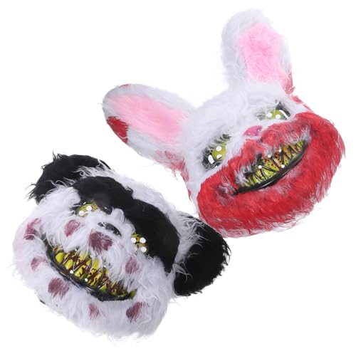 TOYANDONA 2St Horror-Maske Halloween Plüsch Erpel lustig Gesicht Kaninchen hallowen masks hasenmaske gruselmasken Decorative mask Funny mask gruselige Masken Horror-Festival-Masken Plastik TOYANDONA 2St Horror-Maske Halloween Plüsch Erpel lustig Gesicht Kaninchen hallowen masks hasenmaske gruselmasken Decorative mask Funny mask gruselige Masken Horror-Festival-Masken Plastik von TOYANDONA
