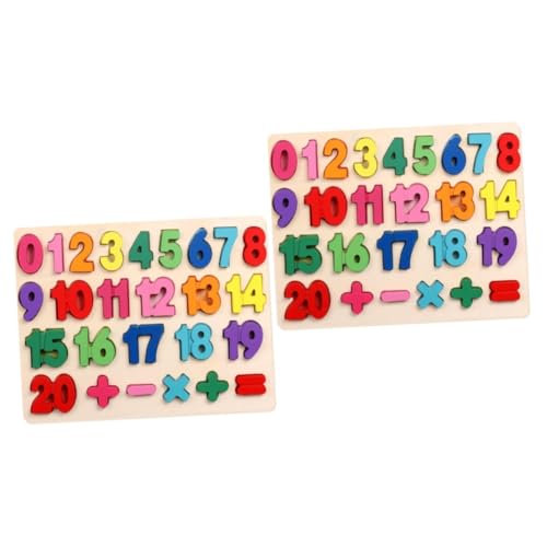 TOYANDONA 2st Puzzle Mathematische Rätsel Logisches Rätsel Zahlenrätsel Hölzern Buchstabe Kind Tafel von TOYANDONA