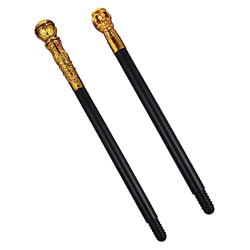 TOYANDONA 2St Königszepter Halloween Halloween Toys Erwachsenenparty Zubehör Königliches Zubehör kinderspielzeug Festival-Kostümzubehör Halloween-Accessoires Bühne Plastik Golden von TOYANDONA