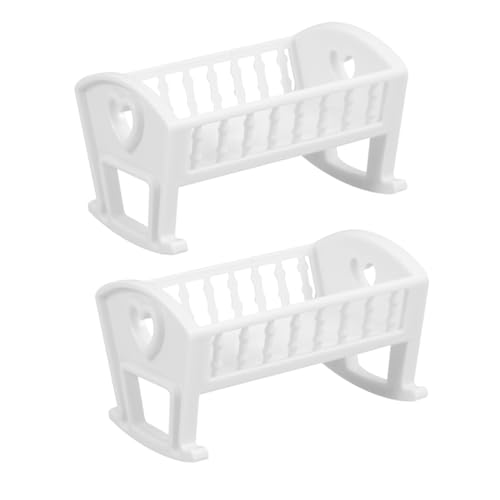 TOYANDONA 2 Stücke Babybett Modell Miniatur Schaukel Stubenwagen Für Puppenhaus Decor Realistische Design TOYANDONA 2 Stücke Babybett Modell Miniatur Schaukel Stubenwagen Für Puppenhaus Decor Realistische Design von TOYANDONA