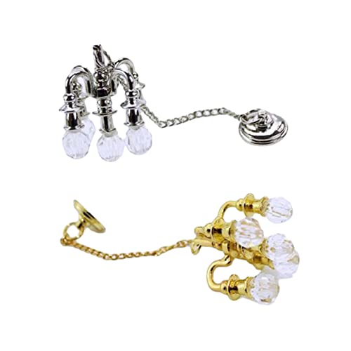 TOYANDONA 2stücke Mini Kristall-Chandelier Für Puppenhaus Elegante Dekoration Zubehör Aus Realistische Detailgestaltung Perfektes Wohnaccessoire TOYANDONA 2stücke Mini Kristall-Chandelier Für Puppenhaus Elegante Dekoration Zubehör Aus Realistische Detailgestaltung Perfektes Wohnaccessoire von TOYANDONA