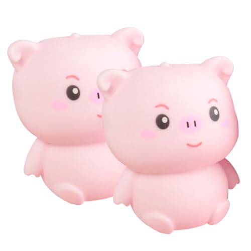 TOYANDONA 2St Kuscheltier Stress abbau stressabbau Funny Presents Cartoon-Quetschspielzeug Fun Toy dehnbares sensorisches Tierspielzeug quetschen Eva-Pulver Rosa von TOYANDONA