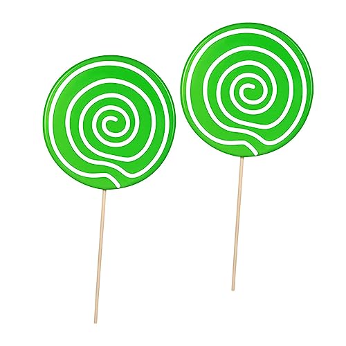 TOYANDONA 2St Lutscher kinderspielzeug für Lutscher Nachbildung mockin Lutscher Ornament favorisieren Lutscher-Schmuck dekorativer gefälschter Lutscher Harz Green von TOYANDONA