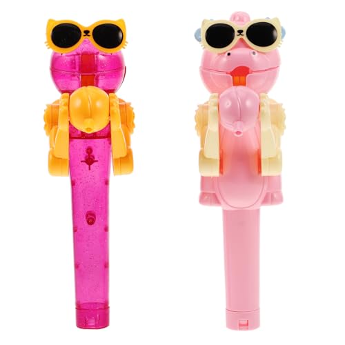 TOYANDONA 2St Lutschermaschine Social Media Roboter Sammlung Roboter Spaß Pop-up-Lutscher Lutscher-Bonbonhalter Lutscherhalter Pop-ups Plastik von TOYANDONA