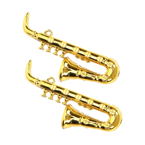 TOYANDONA Miniatur-Saxophon Zum Sammeln Mini-Musikinstrument Aus Kunststoff Saxophonmodell Für Musikliebhaber Und Als Heimdekoration von TOYANDONA