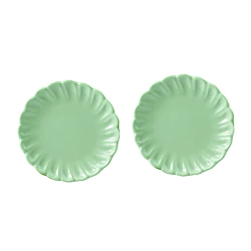 TOYANDONA 2St Mini-Speise- und Spielschale Miniaturfutter Dollhouse Decor Puppe Mädchen Bausatz küchenspielzeug küche Spielzeugküchenzubehör Miniatur-Zubehör Harz Light Green von TOYANDONA