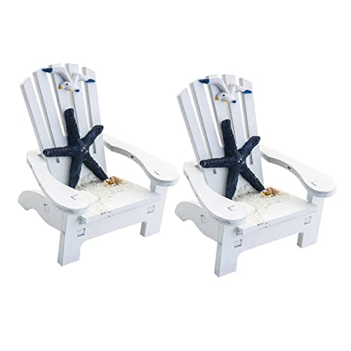 TOYANDONA Mini-strandstühle Aus Holz 2er-Pack Heimdekoration Im Mediterranen Stil Miniatur-gartendekoration TOYANDONA Mini-strandstühle Aus Holz 2er-Pack Heimdekoration Im Mediterranen Stil Miniatur-gartendekoration von TOYANDONA