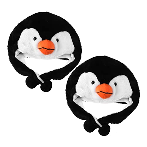 TOYANDONA 2St Pinguin-Hut Fischerhüte für Männer Piratenhut Verrückter Hut lustiger Pinguin Plüsch Pinguin caps für tiermütze Pinguinhut für Leistung Kostüm-Requisite PP Baumwolle von TOYANDONA