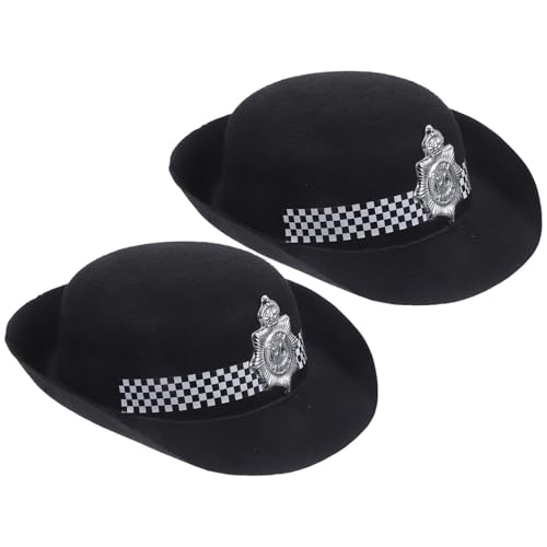 TOYANDONA 2St Polizeimütze Halloween Cop-Hut Kostüm Polizeikostüm Damen Kappe kinderkostüme igelkostümkinder Verkleidung Bühnenhüte Party-Cosplay-Requisite Filzstoff Black TOYANDONA 2St Polizeimütze Halloween Cop-Hut Kostüm Polizeikostüm Damen Kappe kinderkostüme igelkostümkinder Verkleidung Bühnenhüte Party-Cosplay-Requisite Filzstoff Black von TOYANDONA