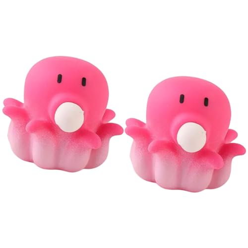 TOYANDONA 2St Prise Musik für kinderspielzeug Druckabbau Squeeze Toys - Pinch Toy -Squeeze- simuliertes Krakenspielzeug Rosy TOYANDONA 2St Prise Musik für kinderspielzeug Druckabbau Squeeze Toys - Pinch Toy -Squeeze- simuliertes Krakenspielzeug Rosy von TOYANDONA