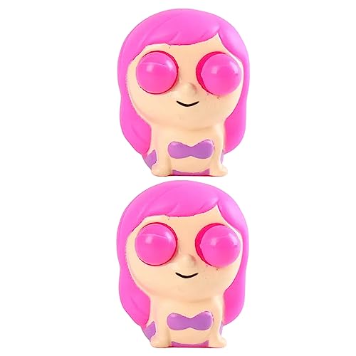 TOYANDONA 2St Prise Musik für kinderspielzeug lustig Mermaid Toy Funny zum Stressabbau für zur Angstlinderung PVC Rosy von TOYANDONA