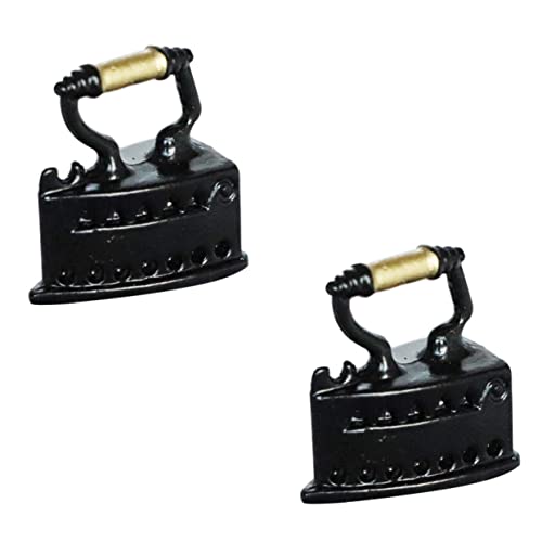TOYANDONA 2St Puppenhaus Bügeleisen Maschine LED-Lichtleiste Deckenhaken LED-Leiste Wohnkultur Puppenhausmöbel Mini-Bügelverzierung Mini House Decor Legierung Black TOYANDONA 2St Puppenhaus Bügeleisen Maschine LED-Lichtleiste Deckenhaken LED-Leiste Wohnkultur Puppenhausmöbel Mini-Bügelverzierung Mini House Decor Legierung Black von TOYANDONA