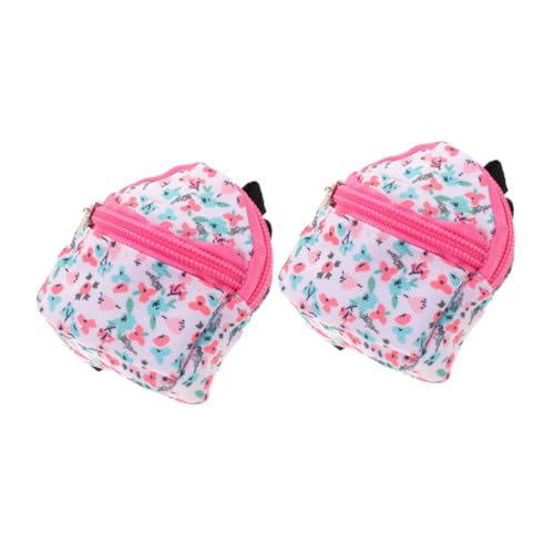 TOYANDONA 2St Puppenrucksack Puppen Puppenkleidung Puppen Tragetasche Puppen Accessoires Puppenspielzeug Set Puppenmoden Puppe-Reißverschluss-Rucksack Puppe Kostümschmuck Polyester von TOYANDONA