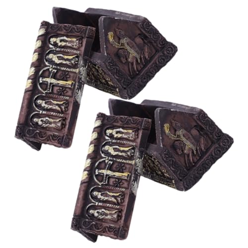 TOYANDONA 2St Sargbox aus Kunstharz Halloween-Sarg hängend Halloween-Dekorationen im Freien Maskerade Aquarium Halloween Theme Halloween atmosphäre Halloween-Schmuck Mikrolandschaftsdekor von TOYANDONA