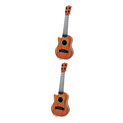 TOYANDONA 2St Simulation Gitarre für Kleinkinder Gitarre für Kinder Kinderspielzeug Spielzeuge Gitarren-Spielzeug Baby Musikinstrument Spielzeug Mini Modell Ukulele Saiteninstrument Plastik von TOYANDONA