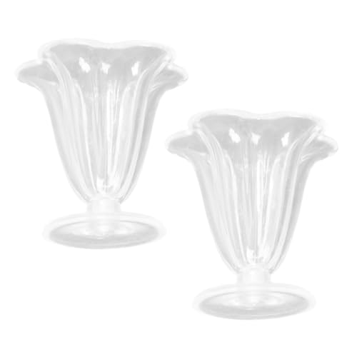 TOYANDONA 2St Simulationspokal Puppen-Eisbecher kleine Spielzeuge Tassen Mini- Eisbecher Puppenmöbel Lebensmittel Zubehör Pflaumenbecher Anderes simuliertes Essen Kochutensilien Plastik von TOYANDONA