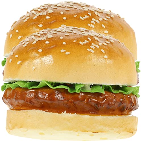 TOYANDONA 2St Simuliertes Hamburger-Modell Simulation Lebensmittelmodell Plastikburger tortendeko Einschulung gefälschtes Essen künstliche Burger-Requisiten Simulation Burger-Modelle Hotdog von TOYANDONA