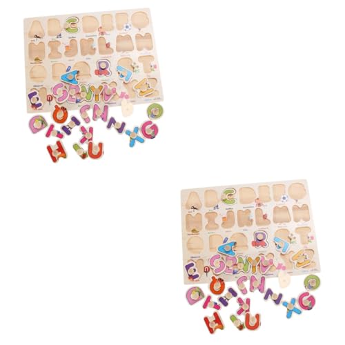 TOYANDONA 2St Spielzeuge Puzzlebrett für Babys Puzzle-Brett Puzzlebrett aus Holz Puzzle-Board-Spielzeug hölzern Brett greifen Kind Bambus von TOYANDONA