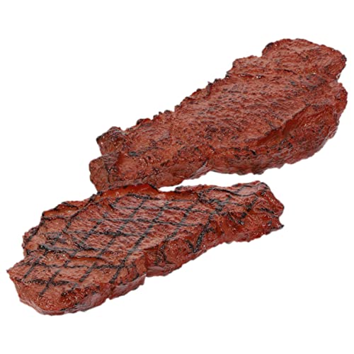TOYANDONA 2St Steak-Modell für kinderspielzeug Restaurant-Requisiten lebensechte Steakstütze künstliches gekochtes Fleisch gefälschtes Fleisch-Lebensmittelmodell PVC Brown TOYANDONA 2St Steak-Modell für kinderspielzeug Restaurant-Requisiten lebensechte Steakstütze künstliches gekochtes Fleisch gefälschtes Fleisch-Lebensmittelmodell PVC Brown von TOYANDONA