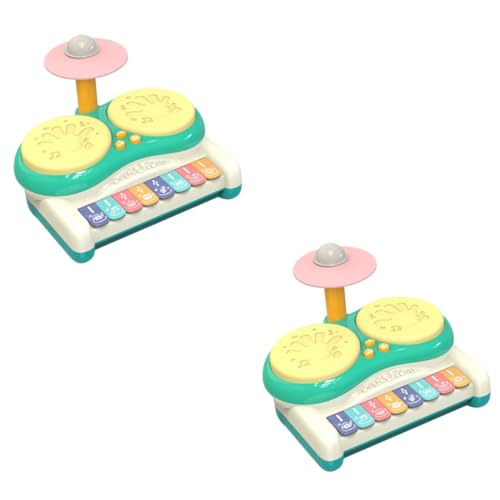 TOYANDONA 2St Trommelinstrument Junge Spielzeug tragbares Trommelspielzeug Spielzeug für Kleinkinder Kinderspielzeug musikalisches Lernspielzeug für Babys Schlaginstrumente für Kinder Puzzle von TOYANDONA