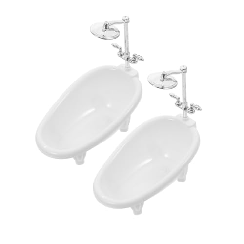 TOYANDONA 2Stücke Badewanne für Puppenhaus Puppen Badezimmer Zubehör Attraktives Design für Fantasievolles und Kreativen Spaß mit Puppen TOYANDONA 2Stücke Badewanne für Puppenhaus Puppen Badezimmer Zubehör Attraktives Design für Fantasievolles und Kreativen Spaß mit Puppen von TOYANDONA